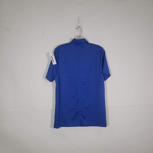 Mens Dri Fit Striped Short Sleeve Collared Pullover Golf Polo Shirt Size Small image number 2