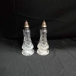 Pair Of Crystal Legends By Godinger Lead Crystal Salt And Pepper Shakers