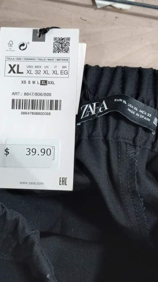 Zara Women's Black Casual Pants Size XL - NWT image number 3