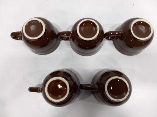 Set of 5 Fiesta Chocolate Brown Tea Cups image number 4