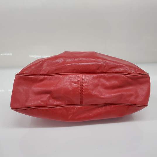 Vintage Marc Jacobs Red Leather Hobo Slouchy Shoulder Bag AUTHENTICATED image number 6
