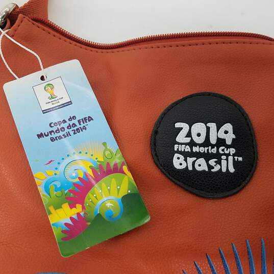 Buy the 2014 Fifa World Cup Brasil Polyurethane Orange Purse Bag