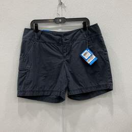 NWT Columbia Womens Navy Blue Flat Front Athletic Shorts Size 14