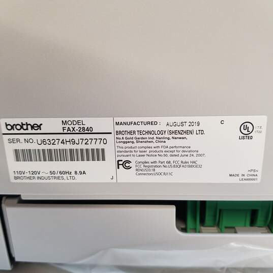 Brother IntelliFax 2840 Fax Machine image number 4