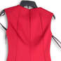 Womens Burgundy Chain Neck Sleeveless Back Zip Sheath Dress Size 2 image number 4