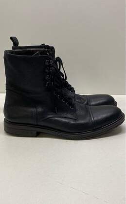 John Varvatos Leather Combat Boots Black 13