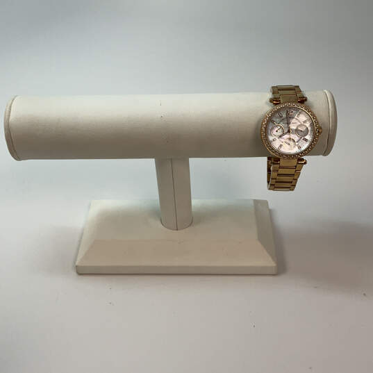 Designer Michael Kors MK-5616 CZ Chronograph Round Dial Analog Wristwatch image number 1