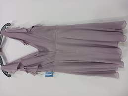 Women's Lavender Short Flutter Sleeve Dress Size 14 NWT alternative image