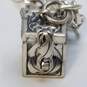 Sterling Silver Rolo Chain Trinket Box Charm 7 7/8inch Bracelet 14.0g image number 3