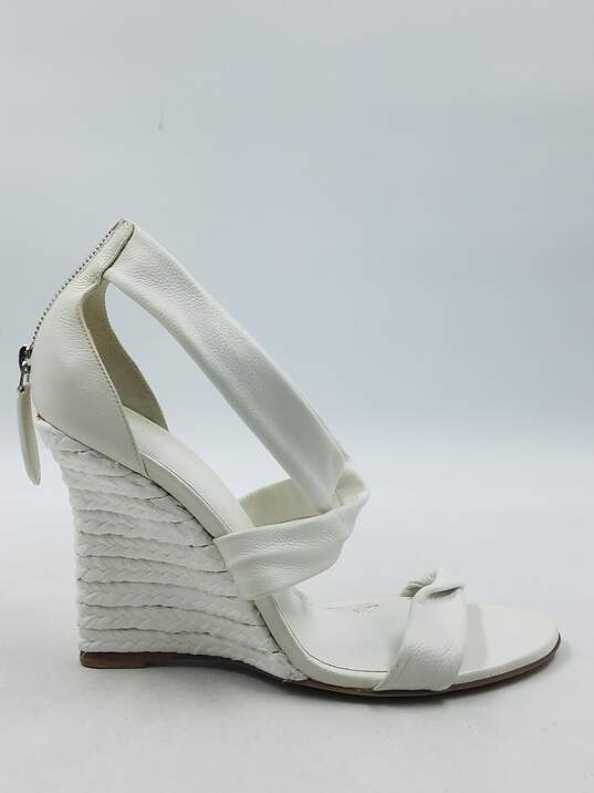 Authentic Burberry White Wedge Sandal W 9.5 image number 1