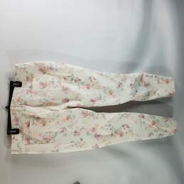 Style and Co Women White Floral Pants 18 NWT alternative image