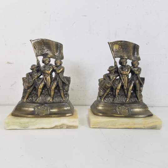 Vintage Cast Iron Federal Union Soldiers  1970's Bookend image number 1