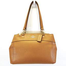COACH F25397 Mini Lillie Carryall Brown Leather Shoulder Satchel bag