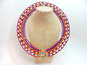 Artisan African Maasai Red Blue Yellow Black White Bead Small Collar Necklace image number 1