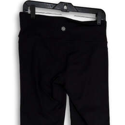 NWT Womens Black Flat Front Elastic Waist Pull-On Yoga Pants Size Medium
