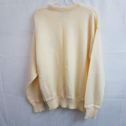 Vintage cream heavy knit oversized golf sweater size L alternative image