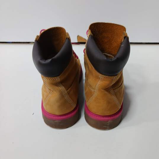Timberland Women's Beige & Pink Boots Size 7 image number 3