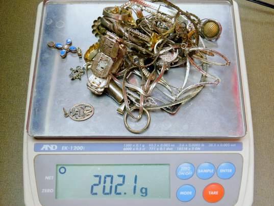 925 silver SCRAP Jewelry & stones 202.1g image number 1