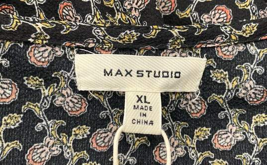 Max Studio Women's Black Floral Maxi Dress- XL NWT image number 3