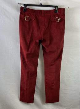 Roberto Cavalli Red Leather Pants - Size Small alternative image