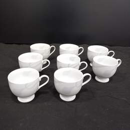 Set of Mikasa Classic Flair Gray Fine China Tea Cups
