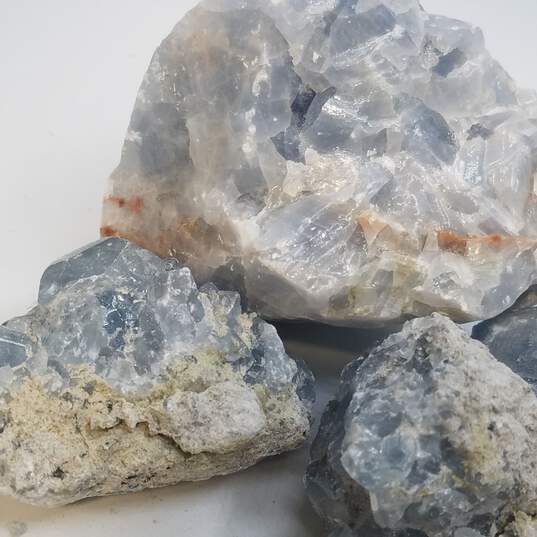 Rough Blue Calcite Bundle 4pcs 1.0LBS image number 2
