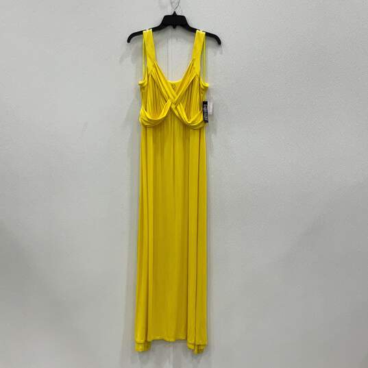 NWT New York & Co. Womens Yellow Sleeveless Pullover Maxi Dress Size XL image number 1