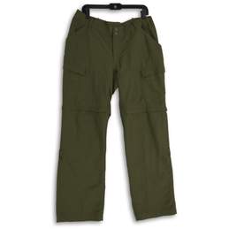The North Face Womens Green Straight Leg Convertible Hiking Pants Size 14