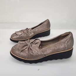 Collection by Clarks Pewter Suede Sharon Dasher Loafer Women's Size 10