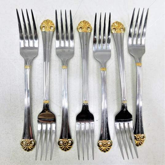 Seating for 8  Estia GOTHIC GOLD Stainless Flatware image number 6