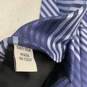 NWT Men's Blue Striped Silk Four In Hand Adjustable Pointed Necktie image number 4