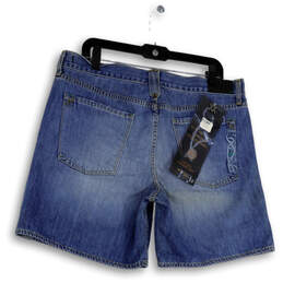 NWT Womens Blue Denim Medium Wash Distressed Pockets Boyfriend Shorts Sz 32 alternative image