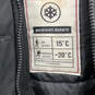 Womens Black Weather Gear Long Sleeve Front Button Hooded Parka Coat Size S image number 6