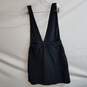 Topshop black corduroy zip up mini overall dress 6 image number 2