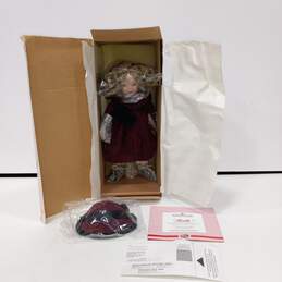 Ashton Drake Galleries Porcelain Doll 'Ruth" 1st Issue Sharing Christmas Joy IOB