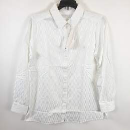 Foxcroft NYC Women White Button Up Shirt Sz 6 NWT