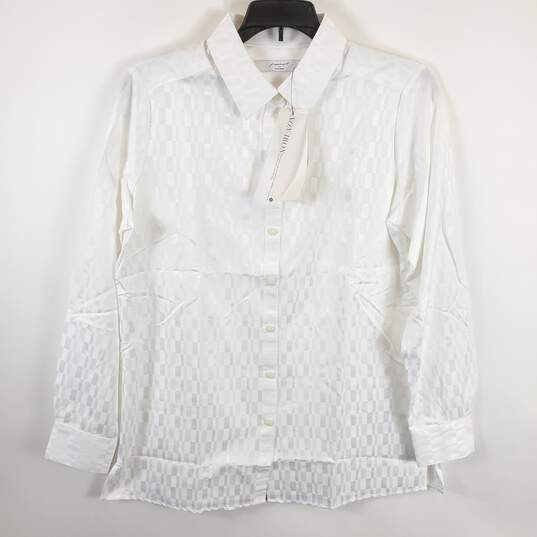 Foxcroft NYC Women White Button Up Shirt Sz 6 NWT image number 1