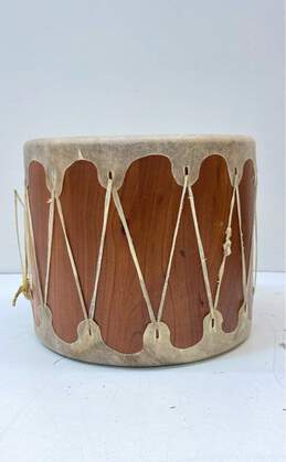 Toas Handmade Hide Cover Folk Culture Wood Drum alternative image