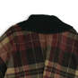 NWT Womens Multicolor Plaid Spread Collar Cape Sweater Size One Size image number 4
