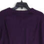 NWT Mens Purple Tight-Knit Long Sleeve V-Neck Pullover Sweater Size XL image number 3