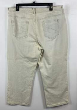 Chico's Ivory Cropped Jeans - Size 3 alternative image