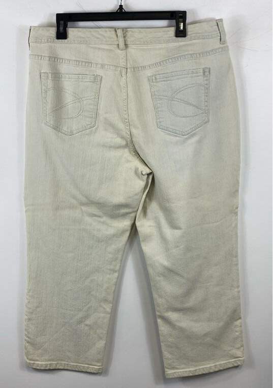 Chico's Ivory Cropped Jeans - Size 3 image number 2