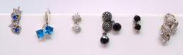 Sterling Silver Diamond Accent Marcasite Onyx Blue CZ Earrings Variety 12.0g