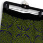 Womens Green Blue Printed Pull-On Knee Length Straight & Pencil Skirt Sz M image number 4
