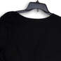 Womens Black V-Neck Side Ruched Short Sleeve Pullover Blouse Top Size 1 image number 4