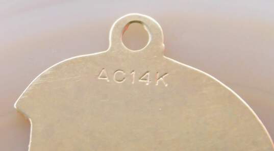 14K Yellow Gold Personalized Name Carla Childs Pendant 1.9g image number 4