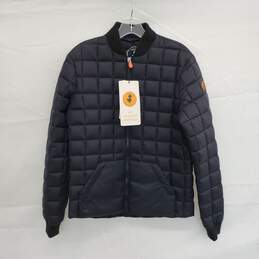 MEN'S SAVE THE DUCK BLACK PUFFER ZIP UP JACKET SIZE S NWT