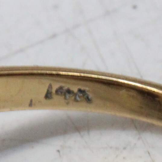 14K Yellow Gold Jadeite Ring Size 6.25 - 4.2g image number 6