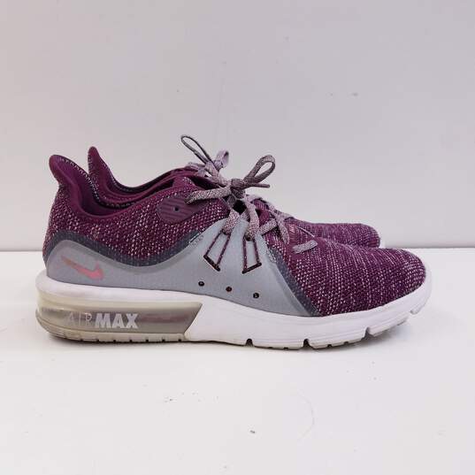 Nike Air Max Sequent 3 Bordeaux Athletic Shoes Women's Size 9 image number 2