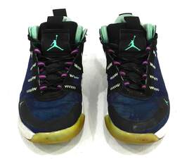 Jordan Jumpman 2020 Black Green Glow Blue Void Men's Shoe Size 10.5